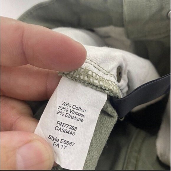 J. Crew Skinny Stretch Mid Rise Jeans Green Denim Stretch Womens Size 27 - Picture 6 of 6